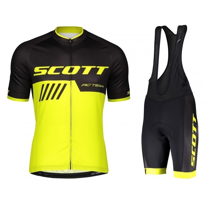 2019 Scott-RC-Profteams zwart-geel Fietskleding Set Fietsshirt Korte Mouw+Korte fietsbroeken VMTS646 2019 Scott-RC-Profteams zwart-geel Fietskleding Set Fietsshirt Korte Mouw+Korte fietsbroeken VMTS646
