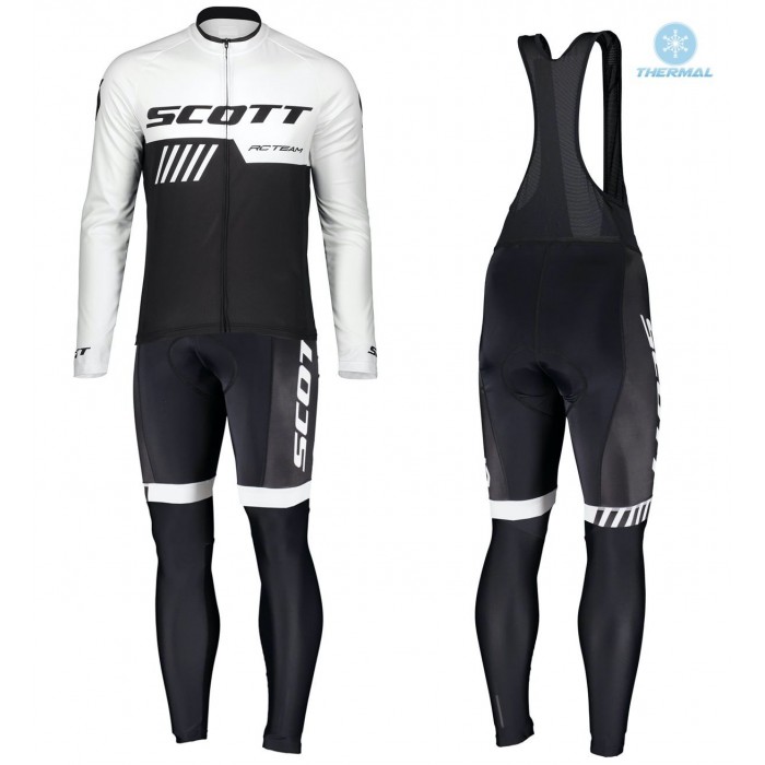 2019 Scott-RC-Profteams zwart-wit Thermo Wielerkleding Set Wielershirts lange mouw+fietsbroek lang met ZTVW351 2019 Scott-RC-Profteams zwart-wit Thermo Wielerkleding Set Wielershirts lange mouw+fietsbroek lang met ZTVW351
