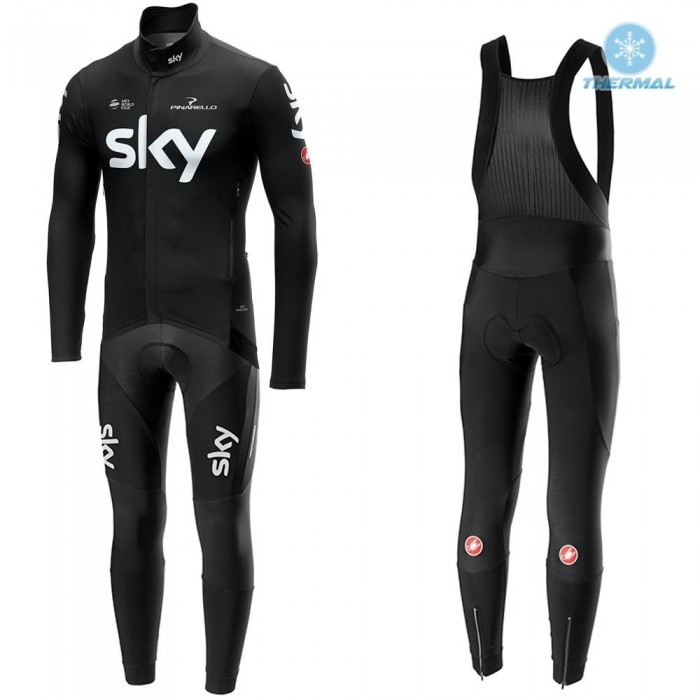 2019 SKY Profteams zwart Thermo Wielerkleding Set Wielershirts lange mouw+fietsbroek lang met LXTP822 2019 SKY Profteams zwart Thermo Wielerkleding Set Wielershirts lange mouw+fietsbroek lang met LXTP822