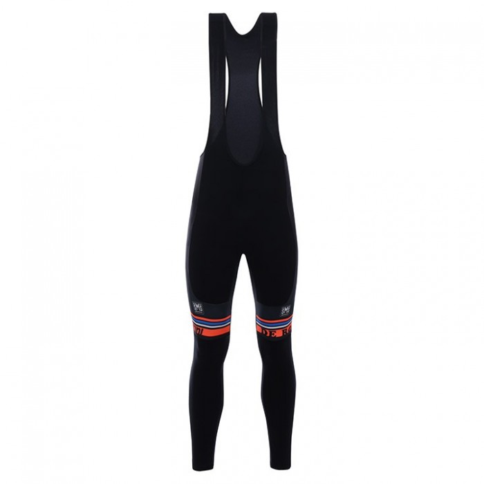 2017 De-Rosa Pro Team Orange-zwart Lange fietsbroeken Bib 2458