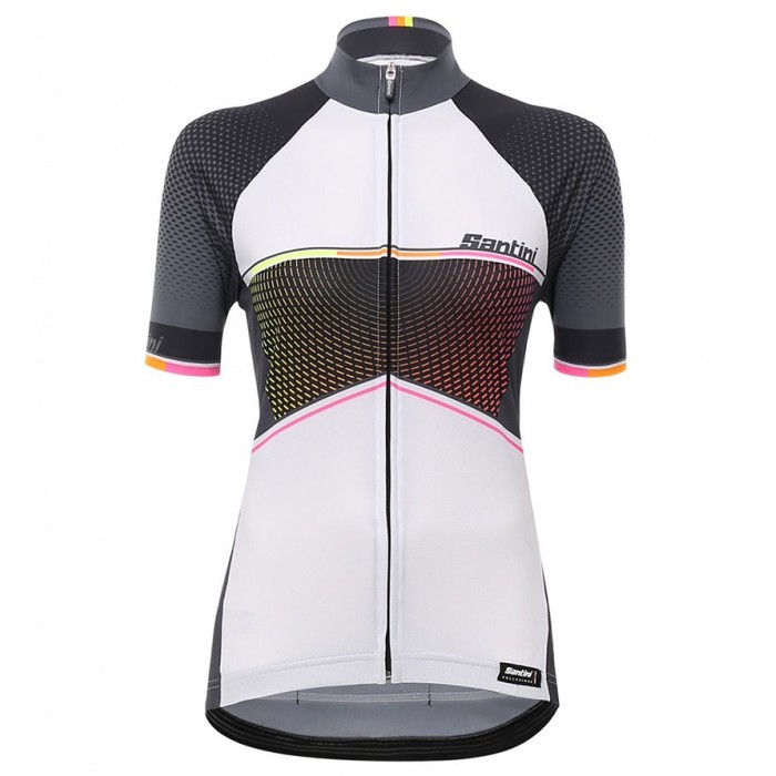 Dames Santini Stella 2017 wit Fietsshirt Korte Mouw 145YGTBY 2017082379