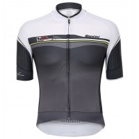 Santini Profteams 2017 Sleek Plus 10 wit-Noir Fietsshirt Korte Mouw 772AZNPU 2017082350