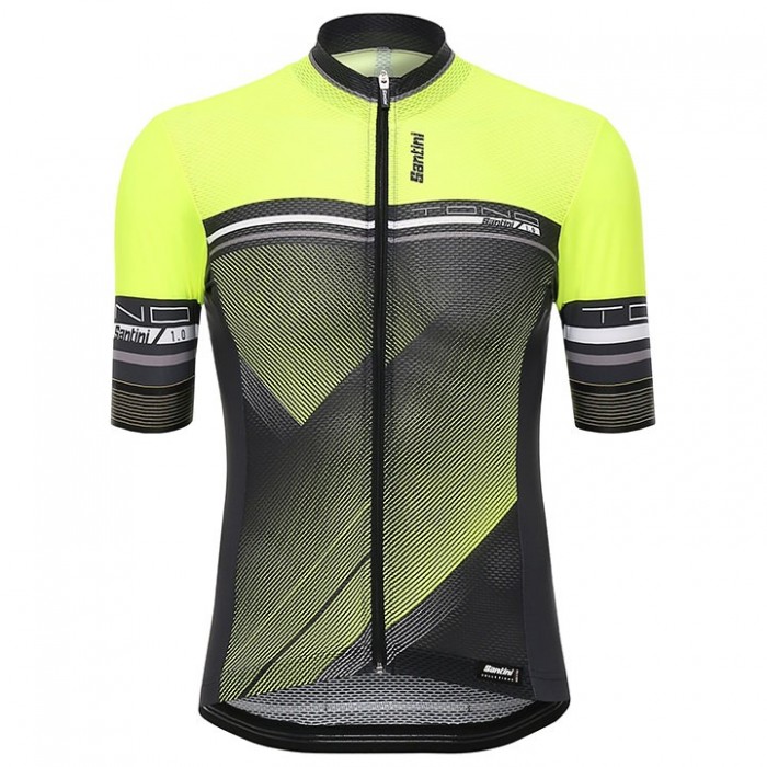 Santini Profteams 2017 Tono geel Fietsshirt Korte Mouw 980WARYE 2017082366