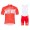 2017 Scott Sram Swiss rood Fietskleding Set Fietsshirt Korte+Korte Fietsbroeken Bib 2574