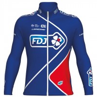 2017 Pro Team FDJ blauw Fietsshirt lange mouw 2466