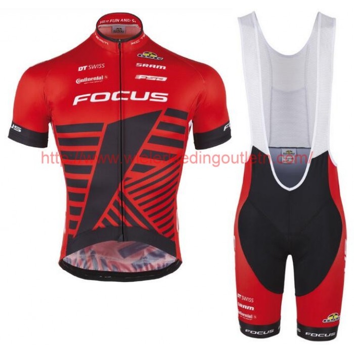 2016 GSG Focus XC rood Fietskleding Fietsshirt Korte+Korte Fietsbroeken Bib 201717105