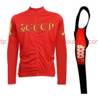 2016 CCCP Fietsshirt lange mouw+Lange fietsbroeken Bib 201717056