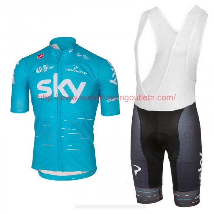 2017 Sky Pro Fietskleding Fietsshirt Korte+Korte Fietsbroeken Bib Blau 201717631 2017 Sky Pro Fietskleding Fietsshirt Korte+Korte Fietsbroeken Bib Blau 201717631