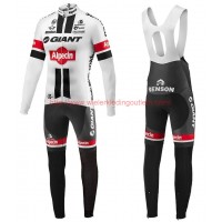 2016 Giant Alpecin TDF wit Set Wielerkleding Wielershirt lange mouw+Lange fietsbroeken Bib 213619