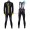 2016 Santini VEGA zwart-geel Winter Set Wielerkleding Wielershirt lange mouw+Lange fietsbroeken Bib 213648