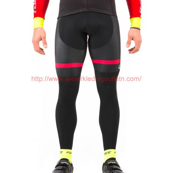 2017 Wilier Pro Team rood-zwart Lange fietsbroeken Bib 213760