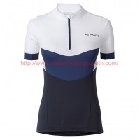 2017 Vaude Advanced II Dames Wit-Blauww Wielerkleding Wielershirt Korte Mouw 20176966