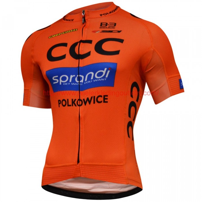 2017 CCC SPRANDI Race Wielerkleding Wielershirt Korte Mouw 20176904