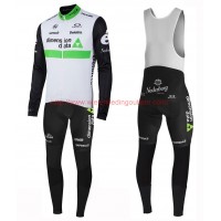 2016 Team Dimension Date wit Set Wielerkleding Wielershirt lange mouw+Lange fietsbroeken Bib 213586