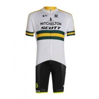 2020 MITCHELTON SCOTT Australian Champion Fietskleding Wielershirt Korte Mouw+Korte Fietsbroeken Bib H07MV