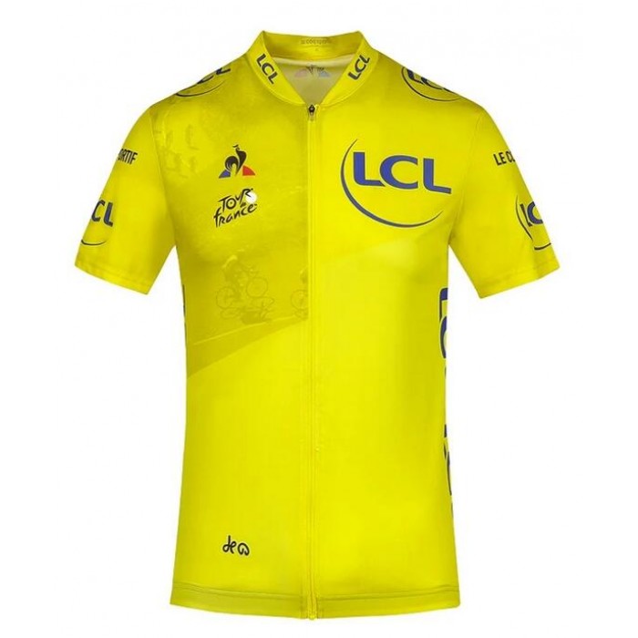 2020 Tour de France Fietsshirt Korte Mouw Geel OIDRY
