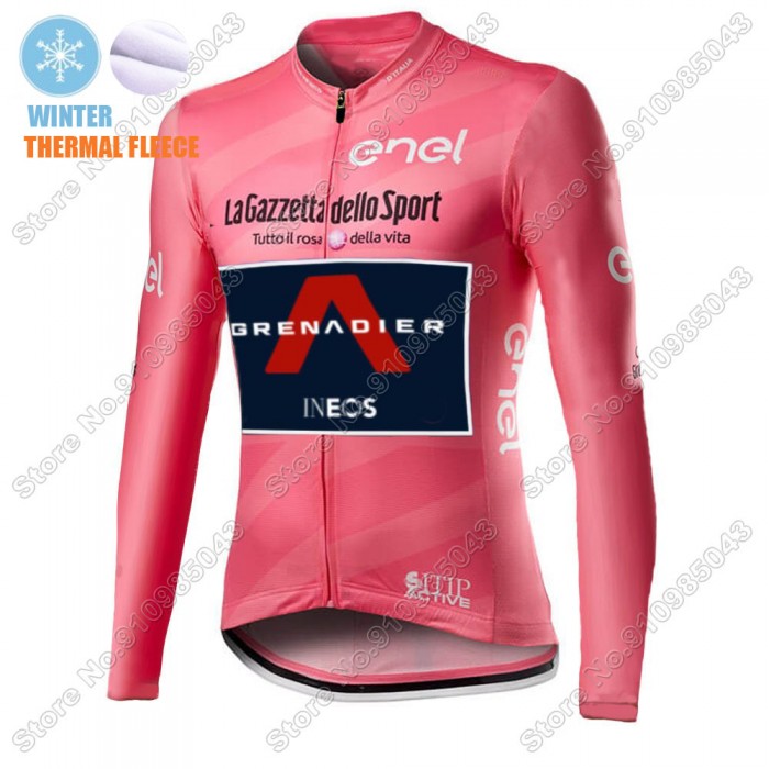 Winter Thermal Fleece Mannen Giro D-italia INEOS Grenadier 2021 Fietskleding Fietsshirt Lange Mouw 2021016 Winter Thermal Fleece Mannen Giro D-italia INEOS Grenadier 2021 Fietskleding Fietsshirt Lange Mouw 2021016