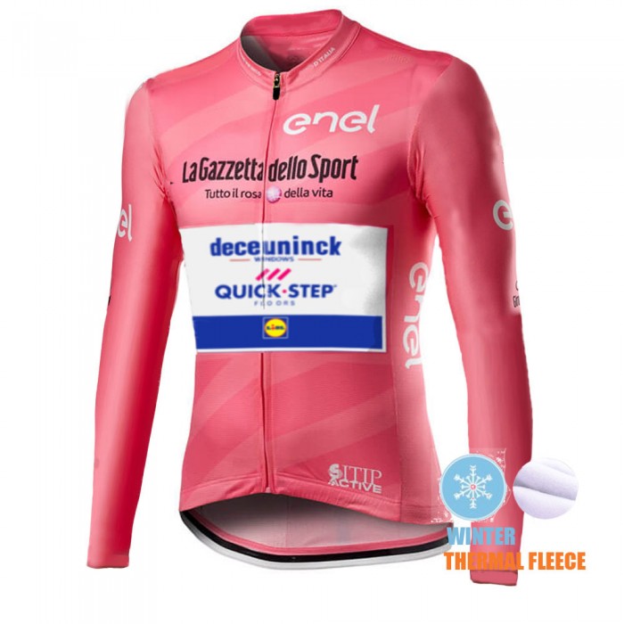 Winter Thermal Fleece Mannen Giro D-italia Quick Step 2021 Fietskleding Fietsshirt Lange Mouw 2021064 Winter Thermal Fleece Mannen Giro D-italia Quick Step 2021 Fietskleding Fietsshirt Lange Mouw 2021064
