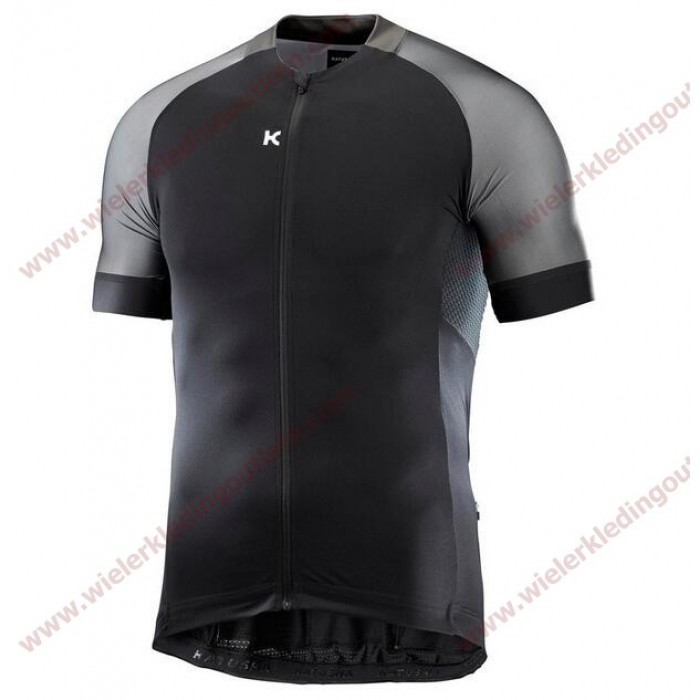 2018 Katusha Icon zwart Wielershirt korte mouw 18C10218