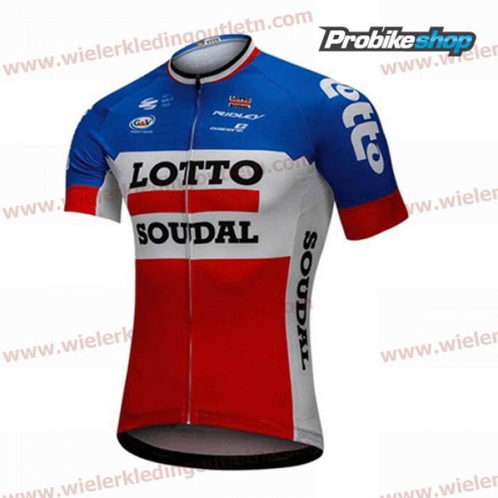 2018 Lotto Soudal blauw wit rood Wielershirt Lange Mouw A2018916 2018 Lotto Soudal blauw wit rood Wielershirt Lange Mouw A2018916