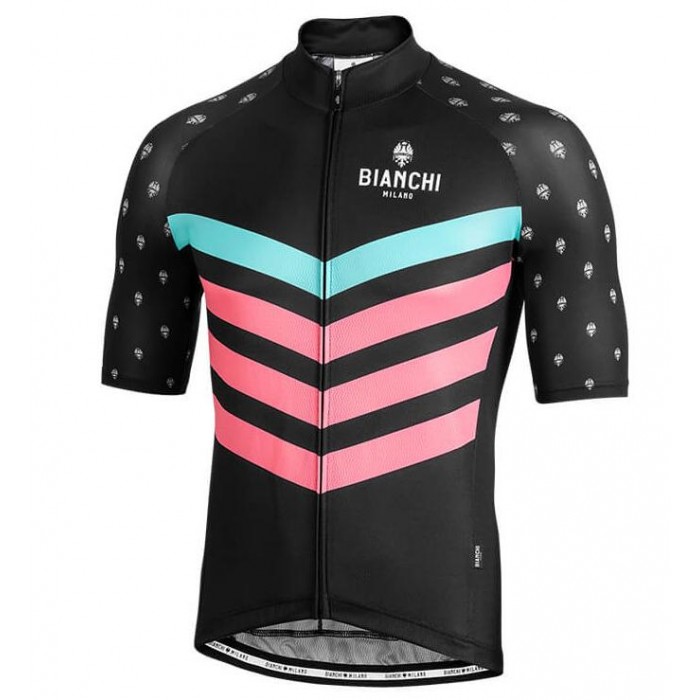 BIANCHI MILANO Nicandro Black Fietsshirt korte mouw 190224066 BIANCHI MILANO Nicandro Black Fietsshirt korte mouw 190224066