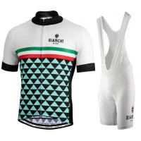 BIANCHI MILANO Codigoro white Fietskleding Set Fietsshirt Korte Mouw+Korte fietsbroeken Bib 190224091