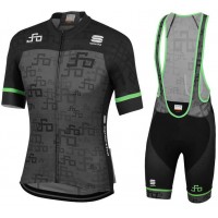 Peter Sagan LOGO Team 2019 Line black Fietskleding Set Fietsshirt Korte Mouw+Korte fietsbroeken Bib 19040781