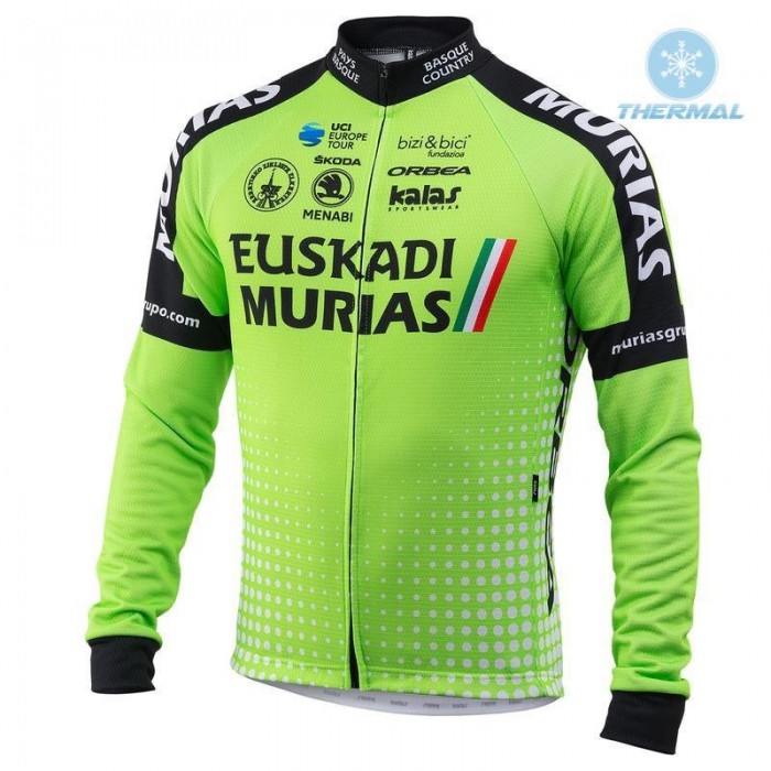 2018 Euskadi Murias Profteam groen Fietsshirt lange mouw Winter 8hU8L 2018 Euskadi Murias Profteam groen Fietsshirt lange mouw Winter 8hU8L