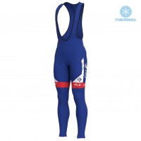 2018 Profteam FDJ wit Winter Lange Bib Fietsbroeken cOosm