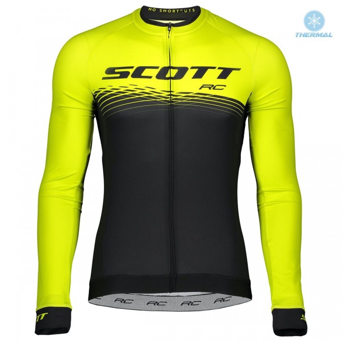 2019 Scott-RC PRO zwart-geel Fietsshirt lange mouw Winter Sl3Ar 2019 Scott-RC PRO zwart-geel Fietsshirt lange mouw Winter Sl3Ar