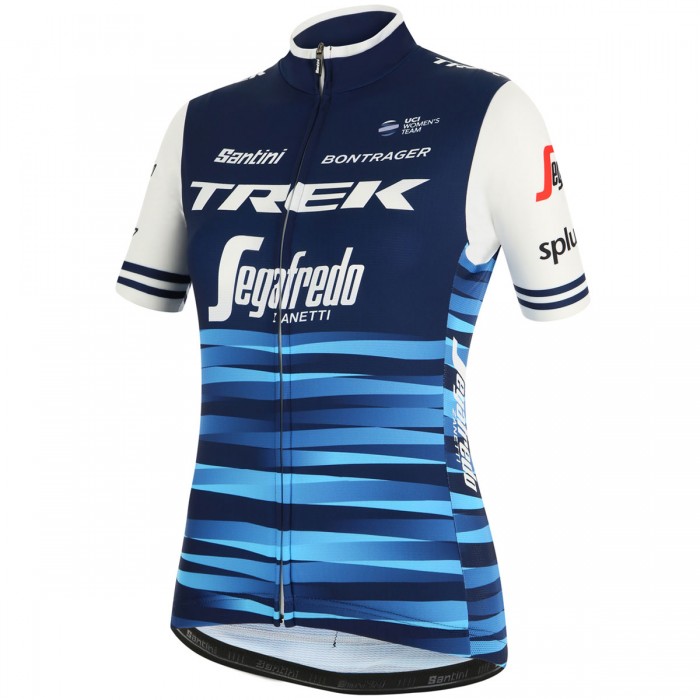 Trek Segafredo 2019 Dames blauw Fietsshirt korte mouw Mll10