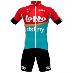 Lotto Dstny 2023 fietsbroek met bretels professioneel wielerteam Lotto Dstny 2023 fietsbroek met bretels professioneel wielerteam