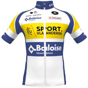Sport Vlaanderen-Baloise 2022 wielershirt met korte mouwen professioneel wielerteam Sport Vlaanderen-Baloise 2022 wielershirt met korte mouwen professioneel wielerteam