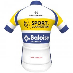Sport Vlaanderen-Baloise 2022 wielershirt met korte mouwen professioneel wielerteam Sport Vlaanderen-Baloise 2022 wielershirt met korte mouwen professioneel wielerteam